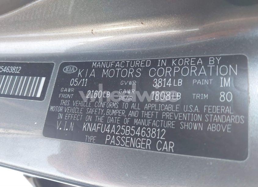 Photo 9 of 2011 Kia Forte EX (VIN KNAFU4A25B5463812)