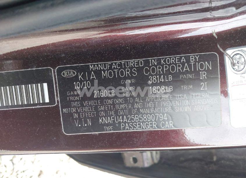 Photo 9 of 2011 Kia Forte EX (VIN KNAFU4A25B5890794)