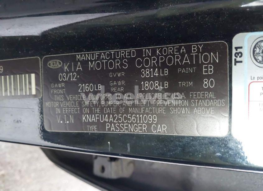 Photo 9 of 2012 Kia Forte EX (VIN KNAFU4A25C5611099)