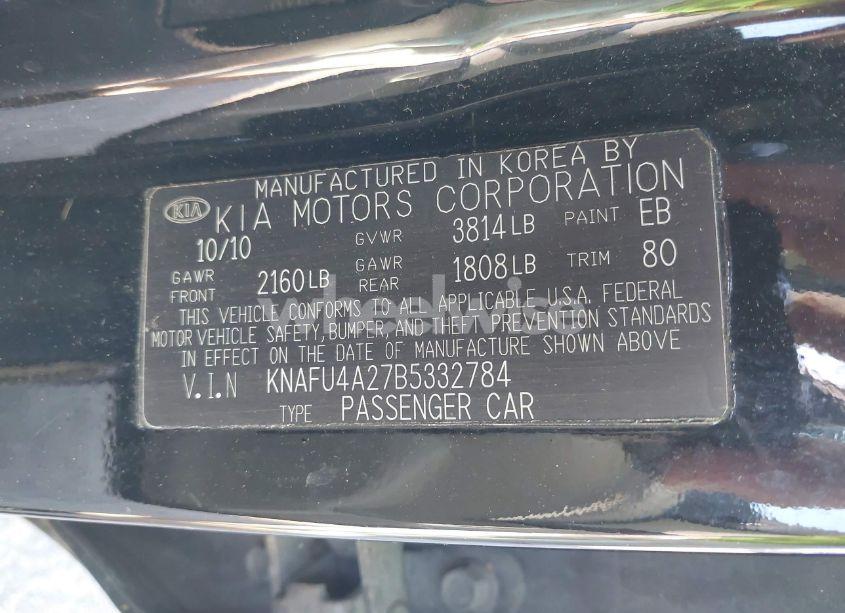 Photo 9 of 2011 Kia Forte EX (VIN KNAFU4A27B5332784)