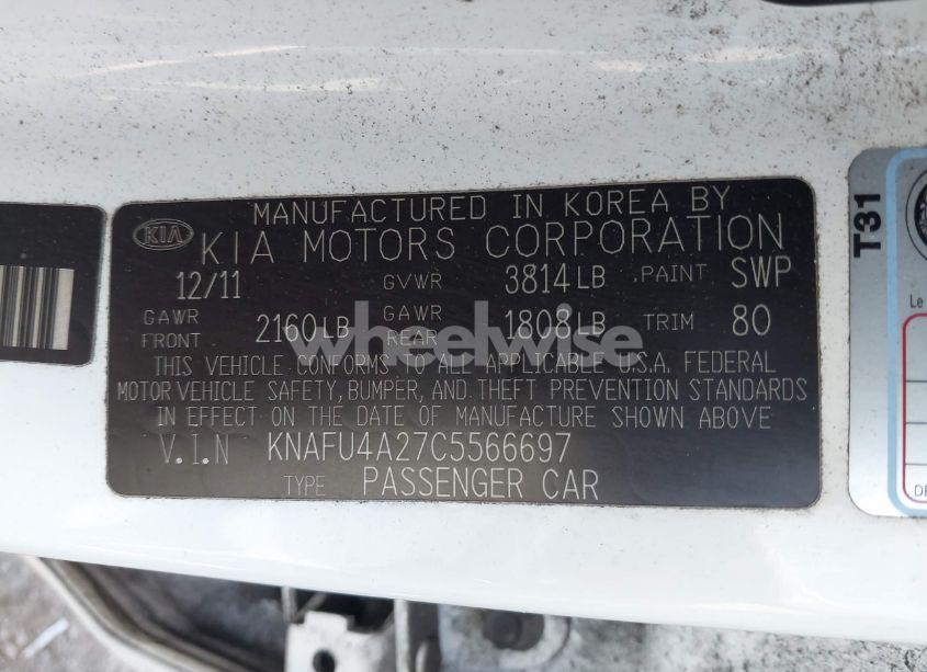 Photo 9 of 2012 Kia Forte EX (VIN KNAFU4A27C5566697)