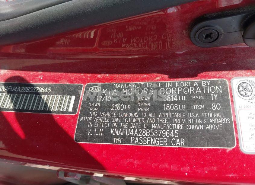 Photo 9 of 2011 Kia Forte EX (VIN KNAFU4A28B5379645)