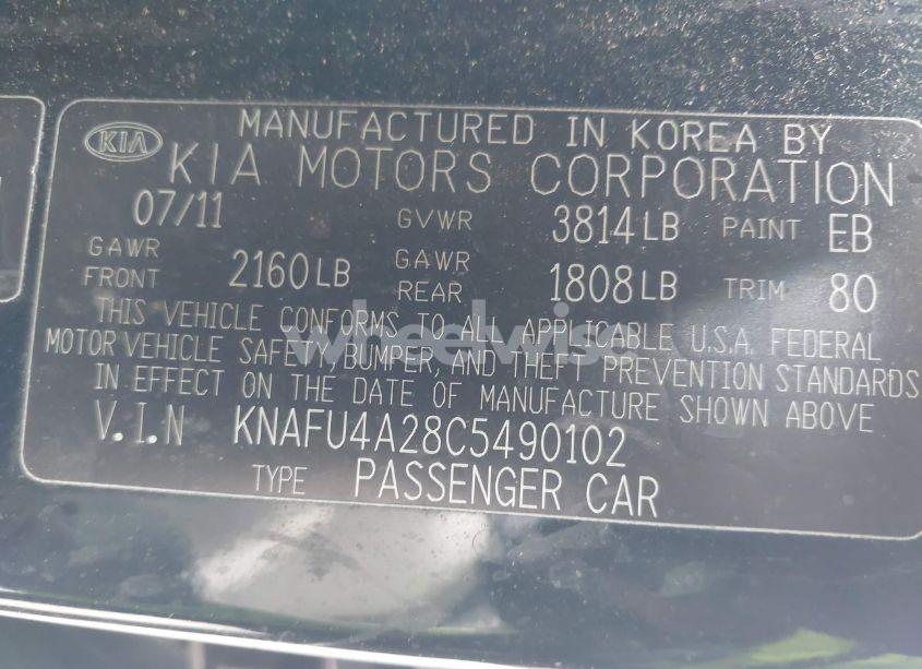 Photo 9 of 2012 Kia Forte EX (VIN KNAFU4A28C5490102)