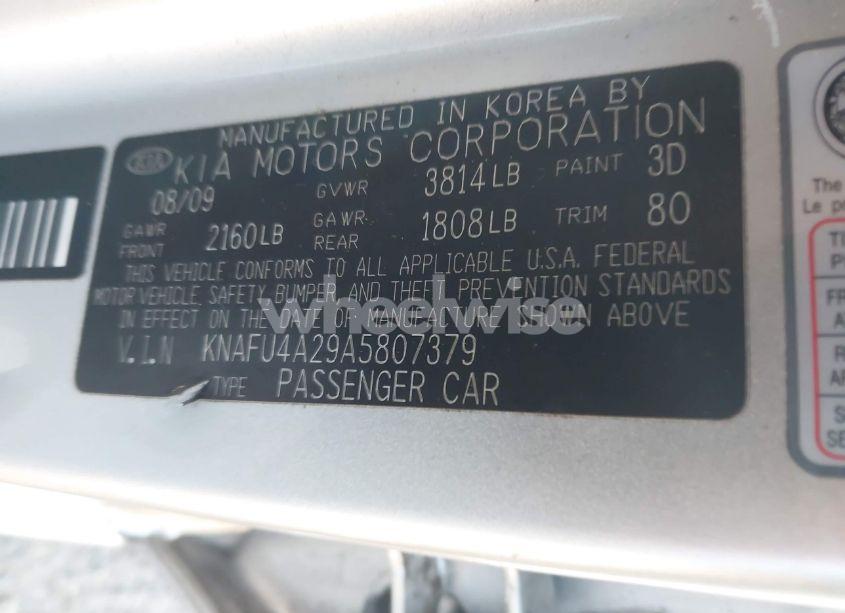 Photo 9 of 2010 Kia Forte EX (VIN KNAFU4A29A5807379)