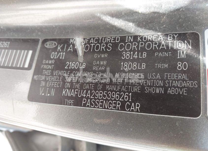 Photo 9 of 2011 Kia Forte EX (VIN KNAFU4A29B5396261)
