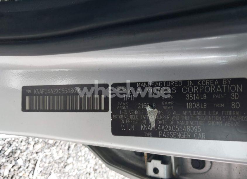 Photo 9 of 2012 Kia Forte EX (VIN KNAFU4A2XC5548095)