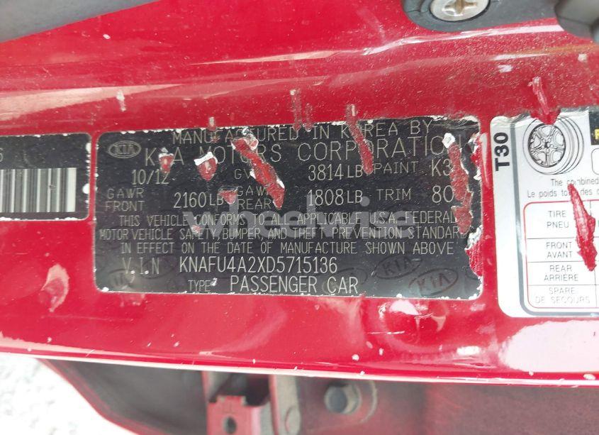 Photo 9 of 2013 Kia Forte EX (VIN KNAFU4A2XD5715136)