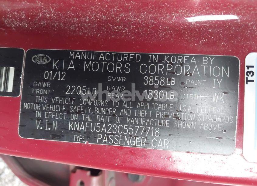 Photo 9 of 2012 Kia Forte EX (VIN KNAFU5A23C5577718)