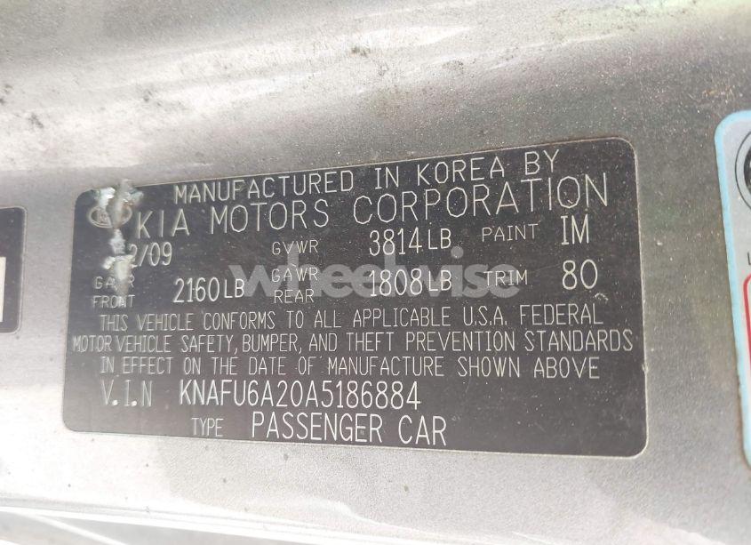 Photo 9 of 2010 Kia Forte KOUP EX (VIN KNAFU6A20A5186884)