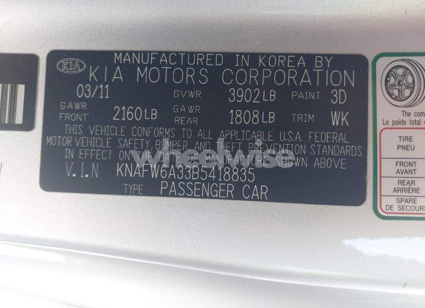 Photo 9 of 2011 Kia Forte KOUP SX (VIN KNAFW6A33B5418835)