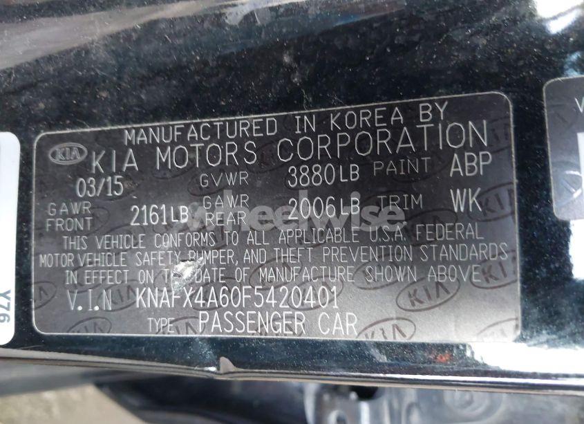 Photo 9 of 2015 Kia Forte LX (VIN KNAFX4A60F5420401)