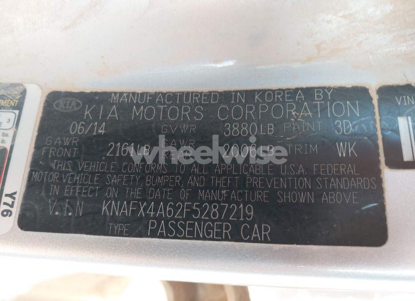 Photo 9 of 2015 Kia Forte LX (VIN KNAFX4A62F5287219)