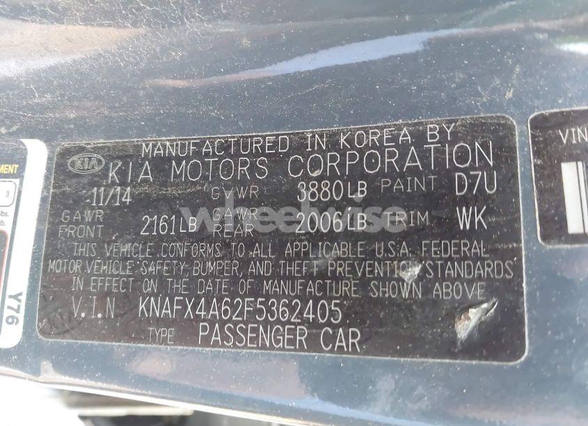 Photo 9 of 2015 Kia Forte LX (VIN KNAFX4A62F5362405)
