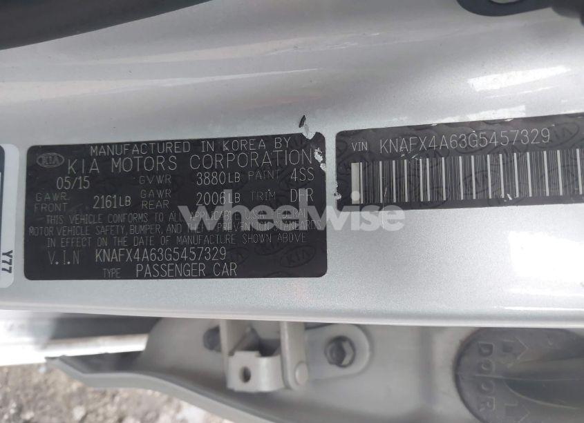 Photo 9 of 2016 Kia Forte LX (VIN KNAFX4A63G5457329)