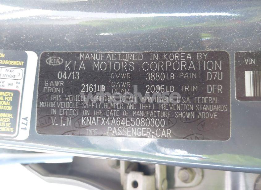 Photo 9 of 2014 Kia Forte LX (VIN KNAFX4A64E5080300)
