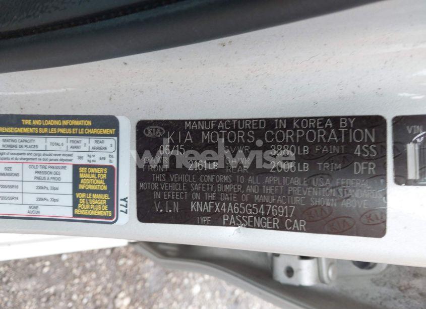 Photo 9 of 2016 Kia Forte LX (VIN KNAFX4A65G5476917)