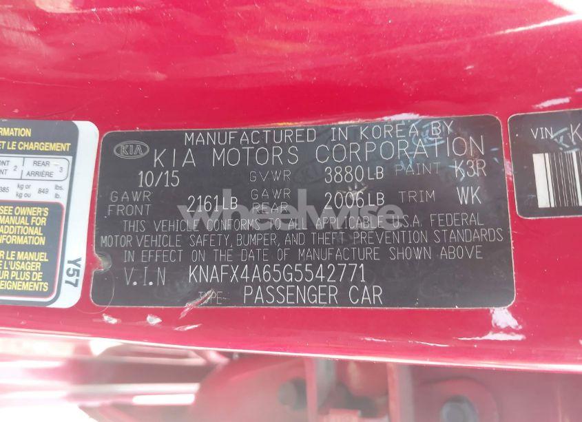 Photo 9 of 2016 Kia Forte LX (VIN KNAFX4A65G5542771)