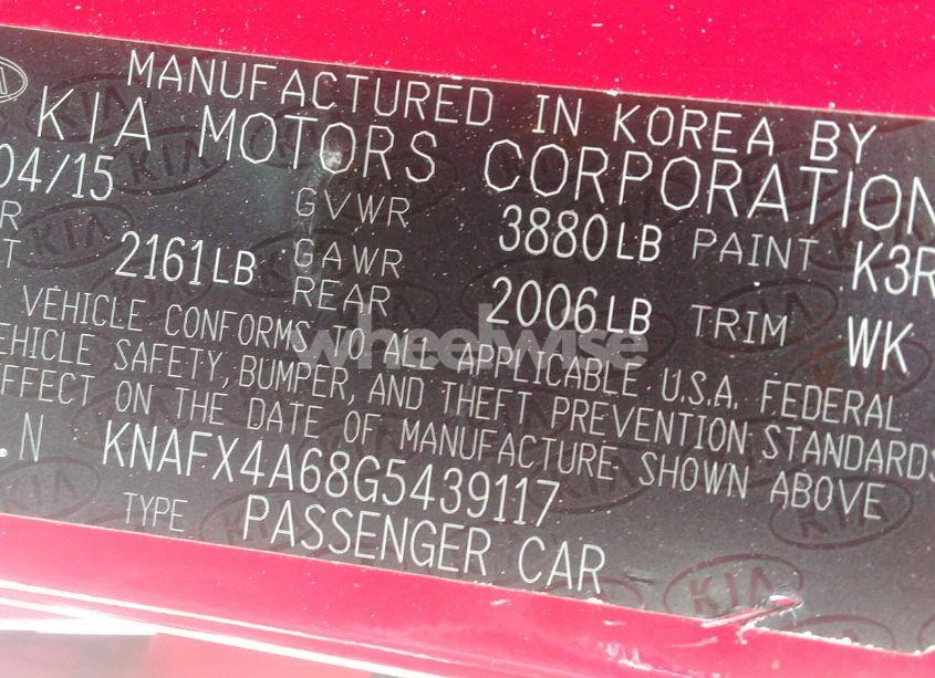 Photo 9 of 2016 Kia Forte LX (VIN KNAFX4A68G5439117)