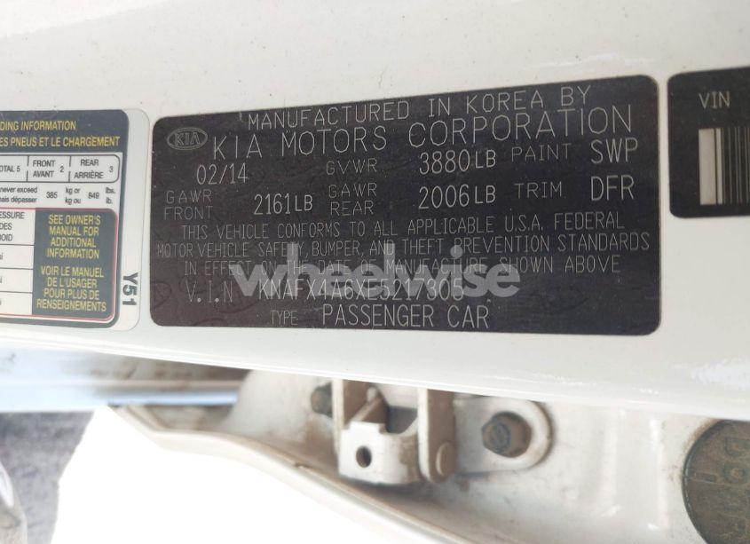 Photo 9 of 2014 Kia Forte LX (VIN KNAFX4A6XE5217305)