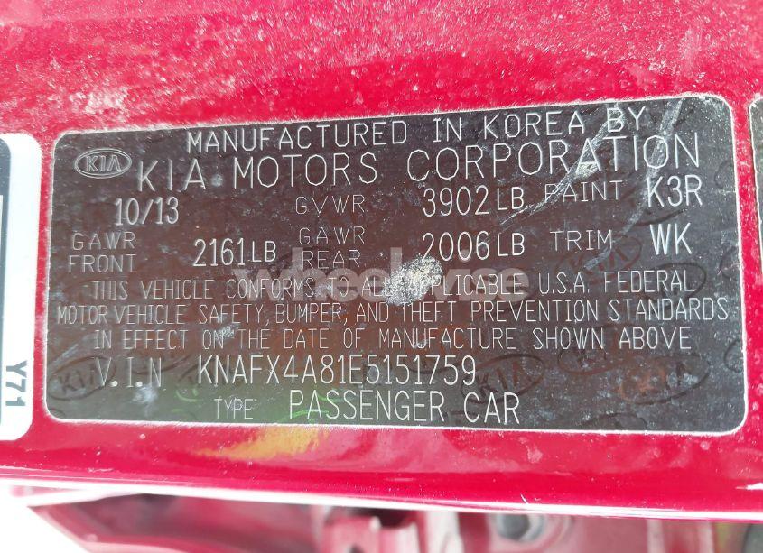 Photo 9 of 2014 Kia Forte EX (VIN KNAFX4A81E5151759)