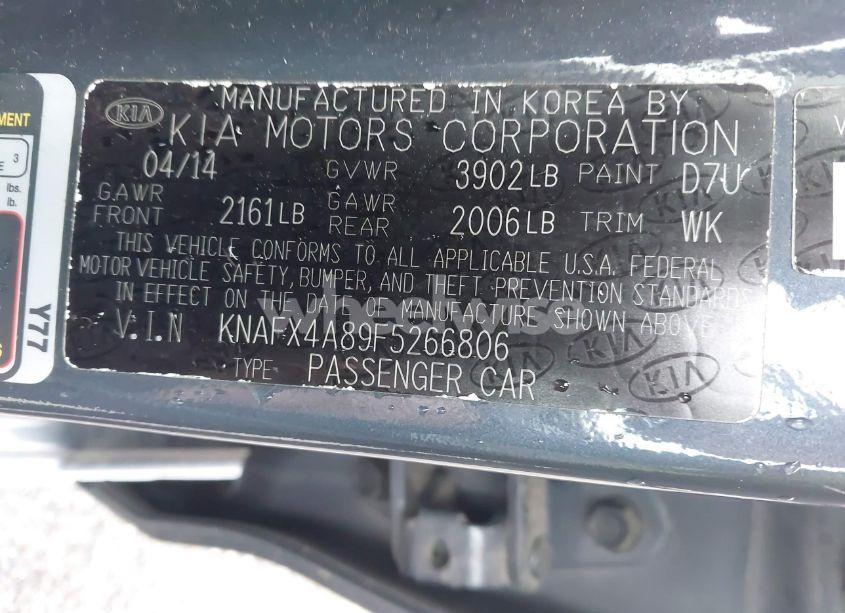 Photo 9 of 2015 Kia Forte EX (VIN KNAFX4A89F5266806)