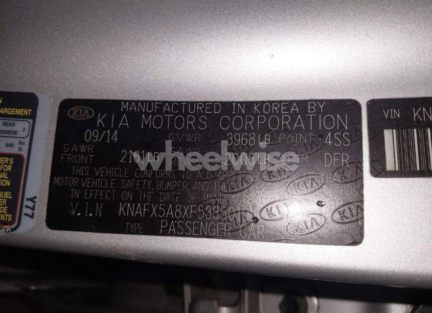 Photo 9 of 2015 Kia Forte EX (VIN KNAFX5A8XF5335010)