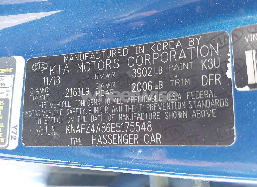 Photo 9 of 2014 Kia Forte EX (VIN KNAFZ4A86E5175548)