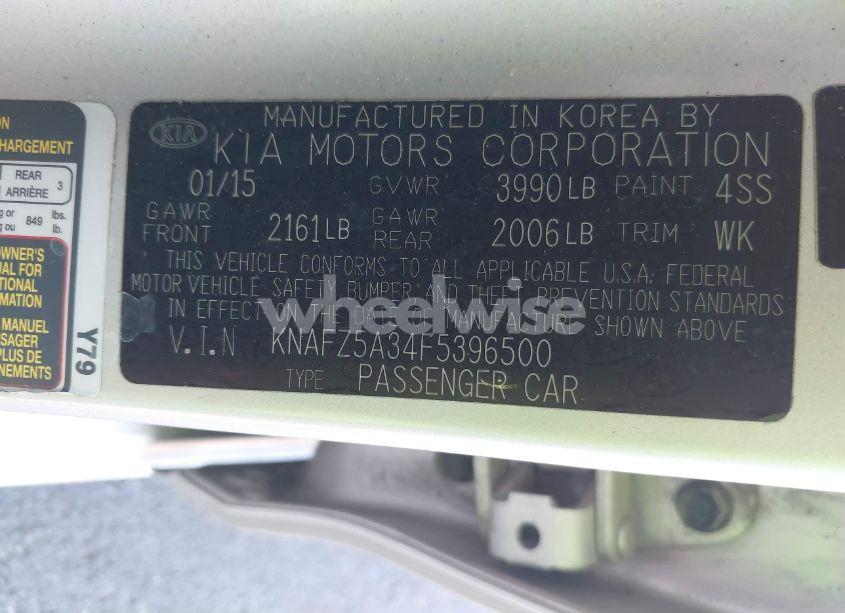 Photo 9 of 2015 Kia Forte SX (VIN KNAFZ5A34F5396500)
