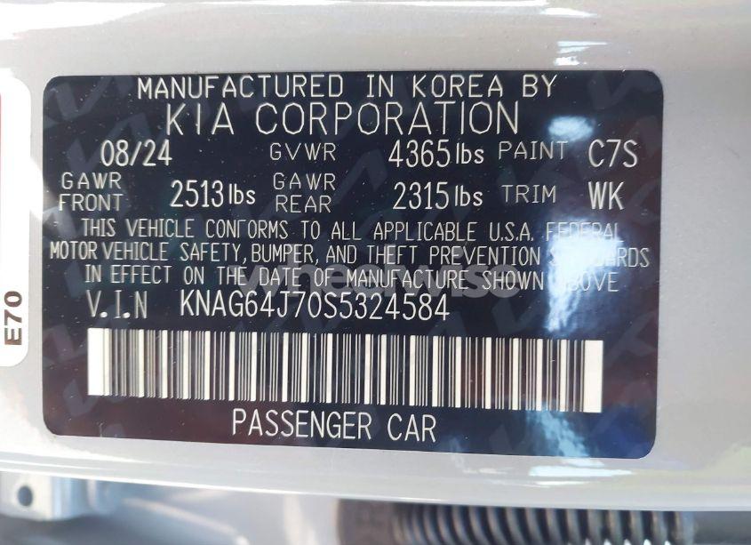 Photo 9 of 2025 Kia K5 GT-LINE (VIN KNAG64J70S5324584)