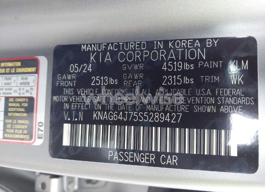 Photo 9 of 2025 Kia K5 GT-LINE (VIN KNAG64J75S5289427)