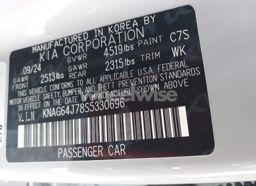 Photo 9 of 2025 Kia K5 GT-LINE (VIN KNAG64J78S5330696)