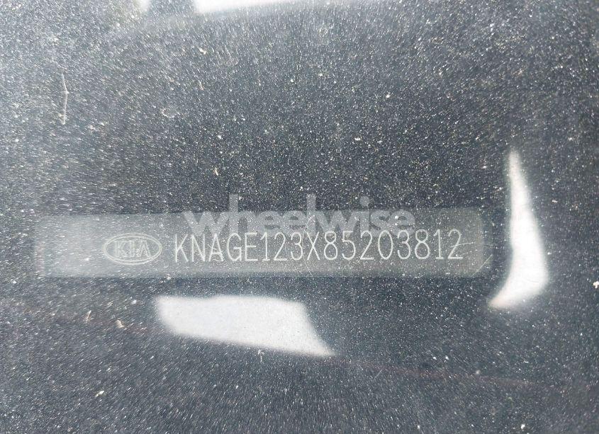 Photo 11 of 2008 Kia Optima LX (VIN KNAGE123X85203812)