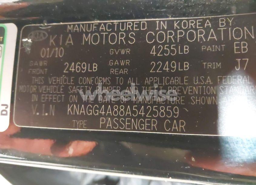 Photo 9 of 2010 Kia Optima LX (VIN KNAGG4A88A5425859)