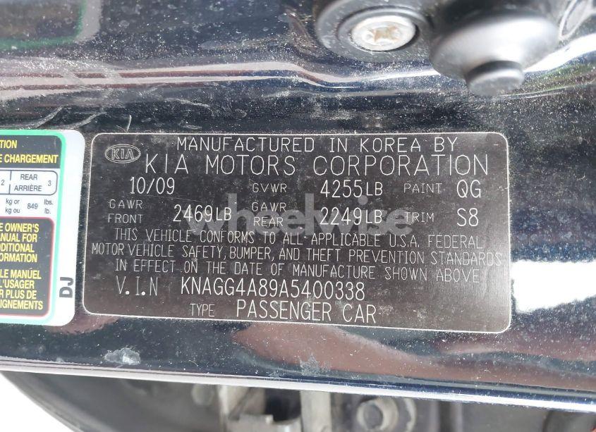 Photo 9 of 2010 Kia Optima LX (VIN KNAGG4A89A5400338)