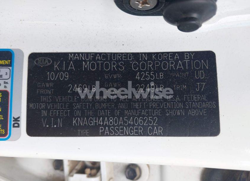 Photo 9 of 2010 Kia Optima EX (VIN KNAGH4A80A5406252)