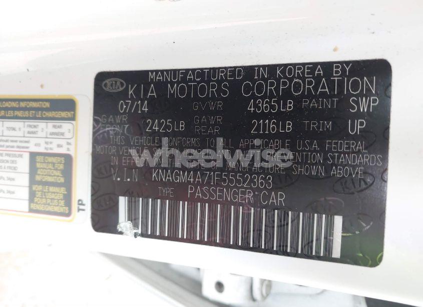 Photo 9 of 2015 Kia Optima LX (VIN KNAGM4A71F5552363)