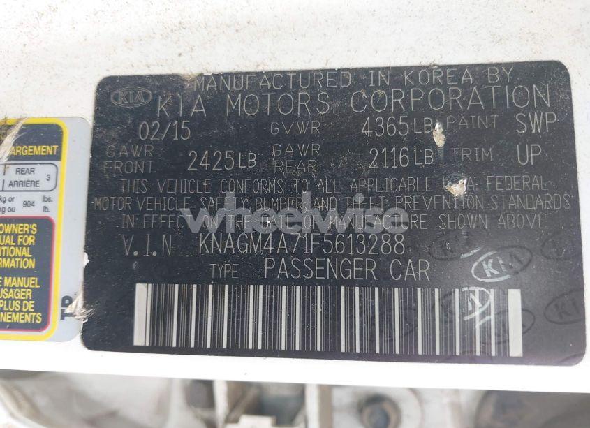 Photo 9 of 2015 Kia Optima LX (VIN KNAGM4A71F5613288)