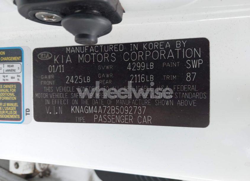 Photo 9 of 2011 Kia Optima LX (VIN KNAGM4A72B5092737)