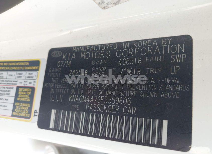 Photo 9 of 2015 Kia Optima LX (VIN KNAGM4A73F5559606)