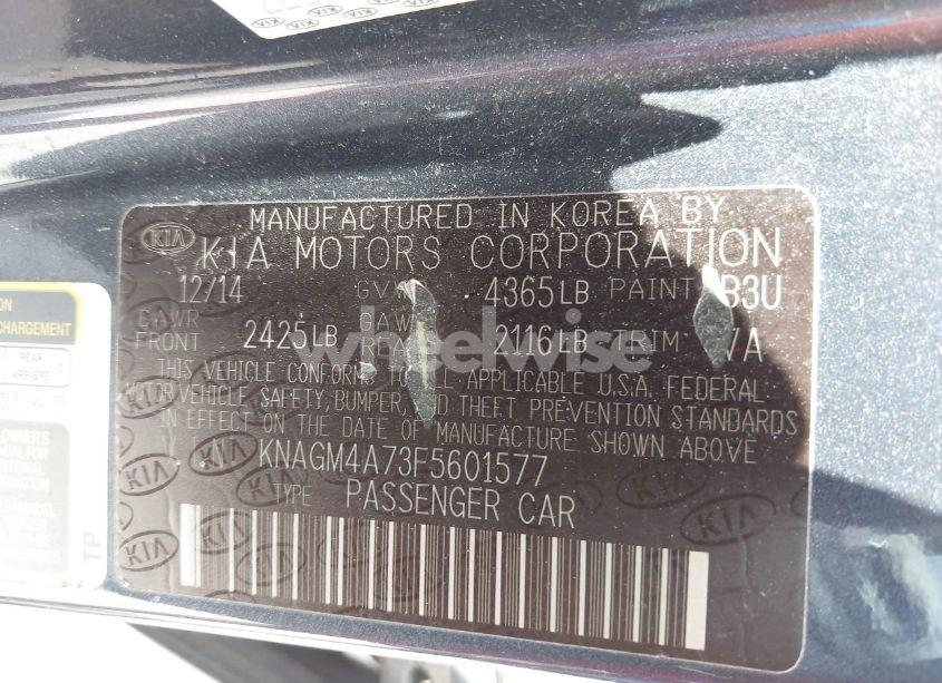 Photo 9 of 2015 Kia Optima LX (VIN KNAGM4A73F5601577)