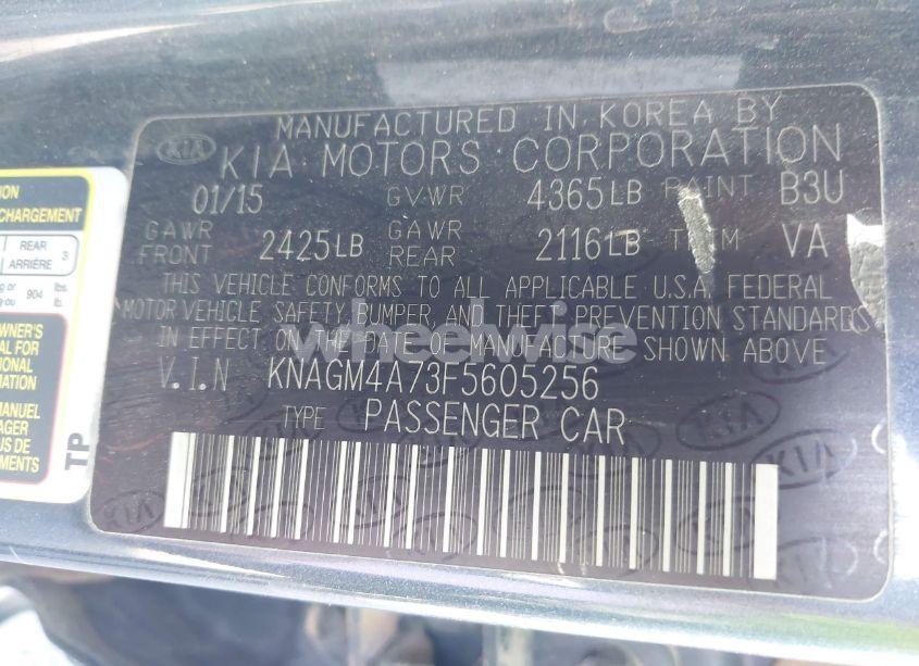 Photo 9 of 2015 Kia Optima LX (VIN KNAGM4A73F5605256)