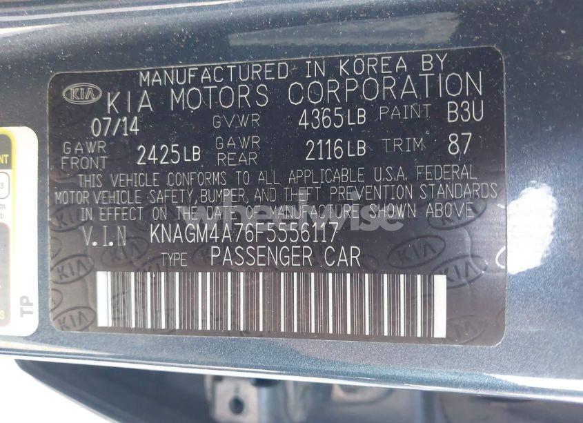 Photo 9 of 2015 Kia Optima LX (VIN KNAGM4A76F5556117)