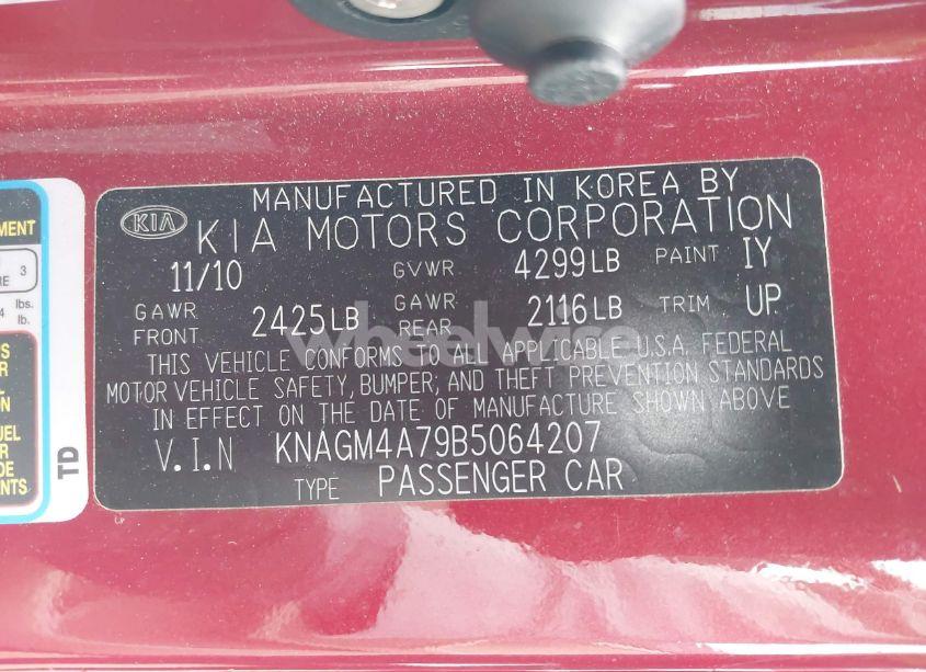 Photo 9 of 2011 Kia Optima LX (VIN KNAGM4A79B5064207)