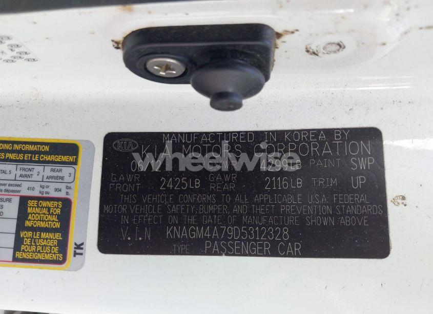 Photo 9 of 2013 Kia Optima LX (VIN KNAGM4A79D5312328)