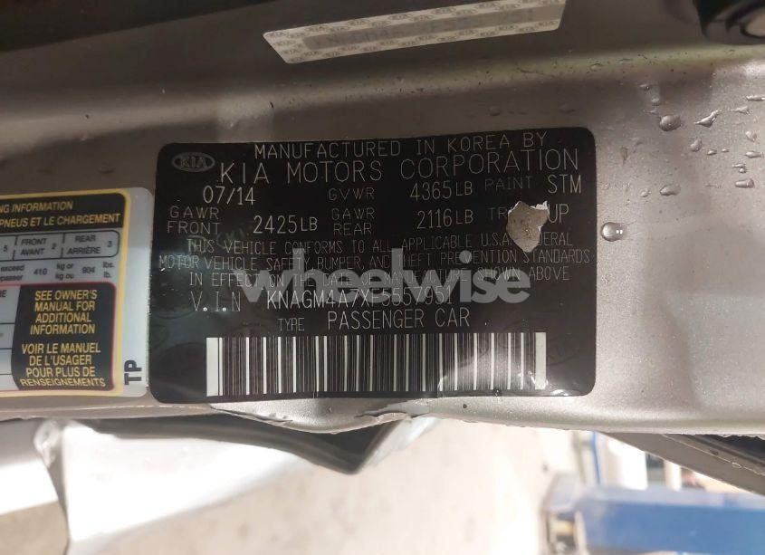 Photo 9 of 2015 Kia Optima LX (VIN KNAGM4A7XF5557951)