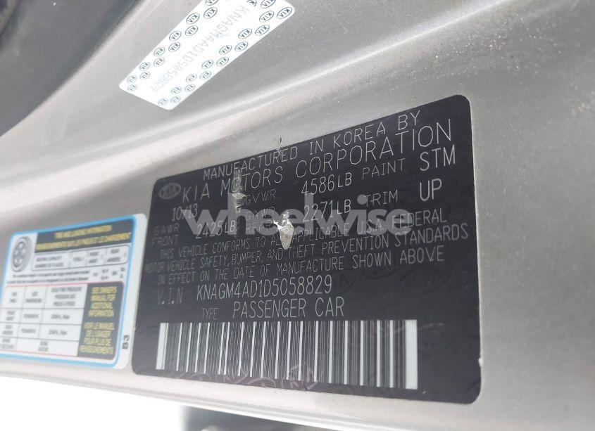 Photo 9 of 2013 Kia Optima HYBRID LX (VIN KNAGM4AD1D5058829)