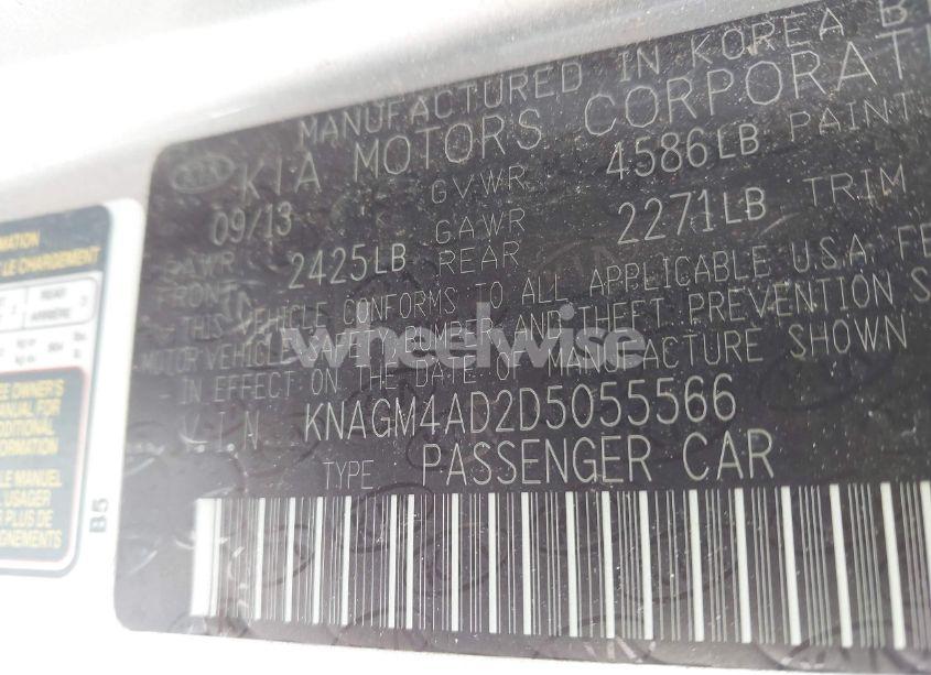 Photo 9 of 2013 Kia Optima HYBRID EX (VIN KNAGM4AD2D5055566)