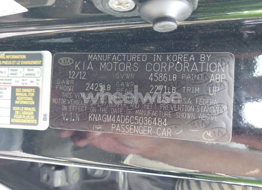 Photo 9 of 2012 Kia Optima HYBRID EX (VIN KNAGM4AD6C5036484)