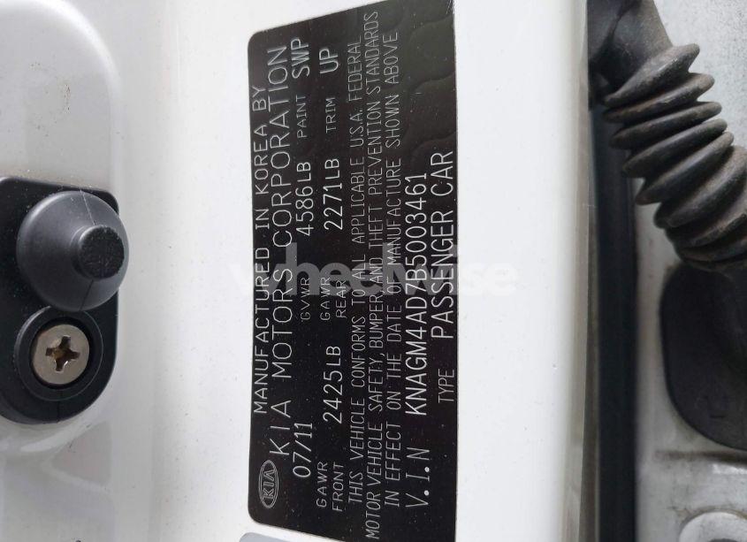 Photo 9 of 2011 Kia Optima HYBRID EX (VIN KNAGM4AD7B5003461)