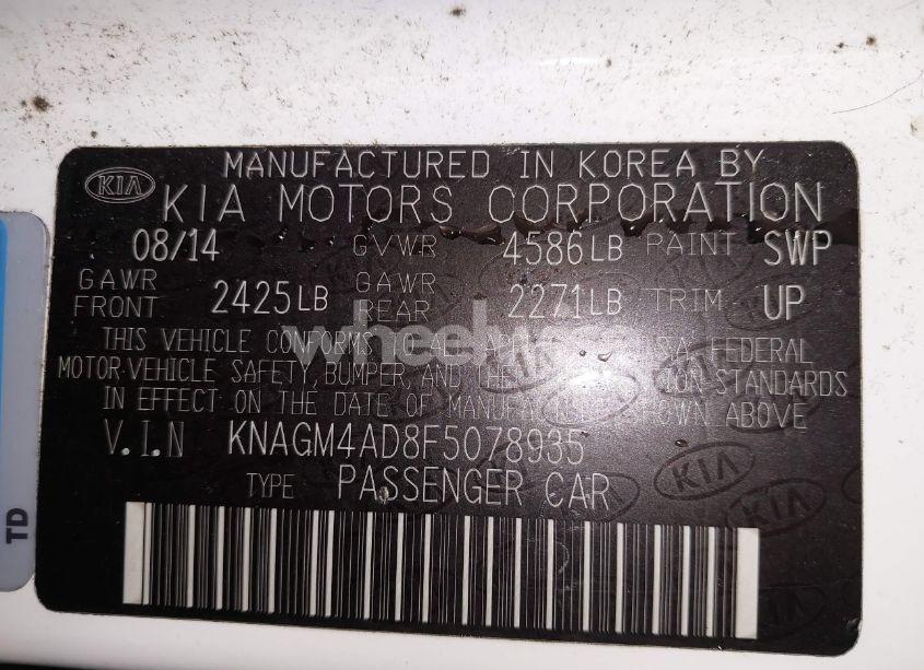 Photo 9 of 2015 Kia Optima HYBRID (VIN KNAGM4AD8F5078935)